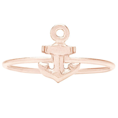 Anchor Stacking Ring Jewelry Helen Ficalora 14k Pink Gold 6