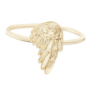 Helen Ficalora Angel Wing Ring 14K Yellow Gold