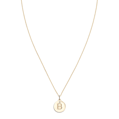 "B" Alphabet Charm 14k Yellow Gold With Diamond Jewelry For Necklaces And Bracelets From Helen Ficalora Every Letter And Initial Available
