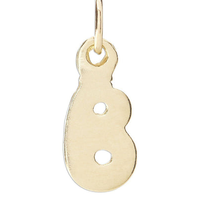 "B" Bubble Letter Charm Jewelry Helen Ficalora 14k Yellow Gold For Necklaces And Bracelets