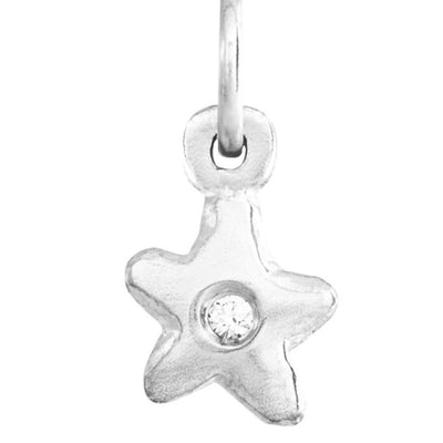 Helen Ficalora Tiny Gold Star Charm With Diamond