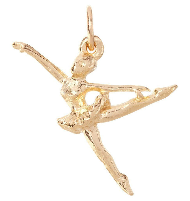 Helen Ficalora Ballerina Charm in 14k Yellow Gold & Sterling Silver