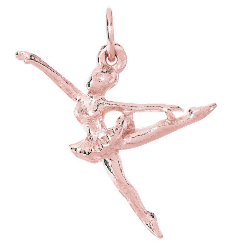 Helen Ficalora Ballerina Charm in 14k Rose Gold & Sterling Silver
