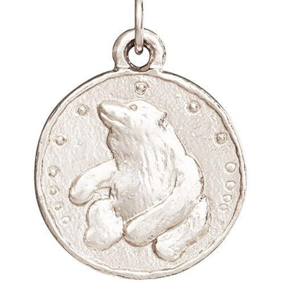 Bear Coin Charm Jewelry Helen Ficalora 14k White Gold