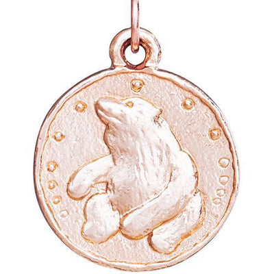 Bear Coin Charm Jewelry Helen Ficalora 14k Pink Gold