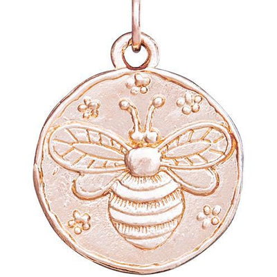 Bee Coin Charm Jewelry Helen Ficalora 14k Pink Gold