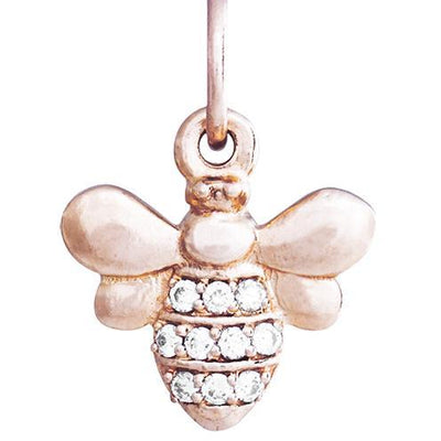 Bee Mini Charm Pavé Diamonds Jewelry Helen Ficalora 14k Pink Gold For Necklaces And Bracelets
