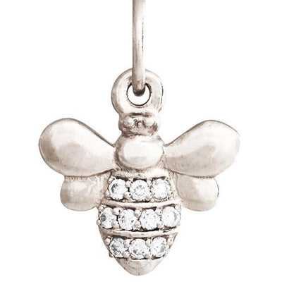 Bee Mini Charm Pavé Diamonds Jewelry Helen Ficalora 14k White Gold For Necklaces And Bracelets