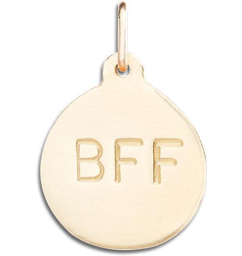 "BFF" Disk Charm Jewelry Helen Ficalora 14k Yellow Gold For Necklaces And Bracelets
