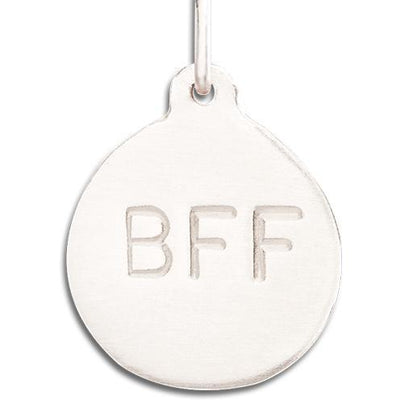 "BFF" Disk Charm Jewelry Helen Ficalora 14k White Gold For Necklaces And Bracelets