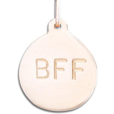 "BFF" Disk Charm Jewelry Helen Ficalora 14k Pink Gold For Necklaces And Bracelets