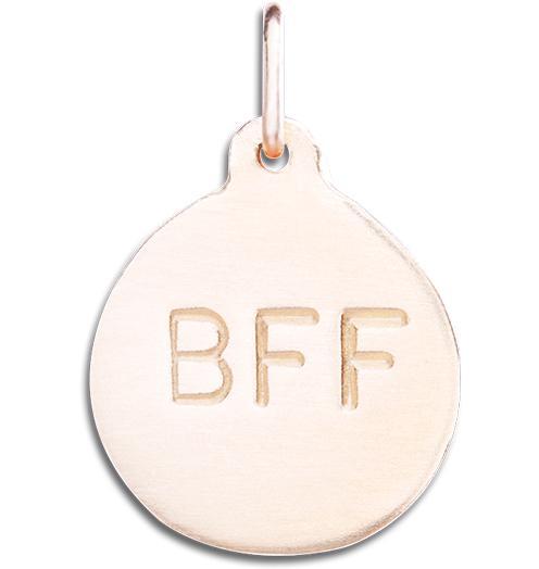 "BFF" Disk Charm Jewelry Helen Ficalora 14k Pink Gold For Necklaces And Bracelets