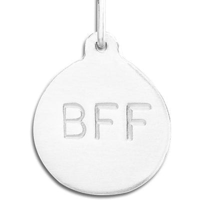 "BFF" Disk Charm Jewelry Helen Ficalora Sterling Silver For Necklaces And Bracelets