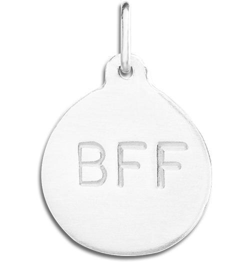 "BFF" Disk Charm Jewelry Helen Ficalora Sterling Silver For Necklaces And Bracelets