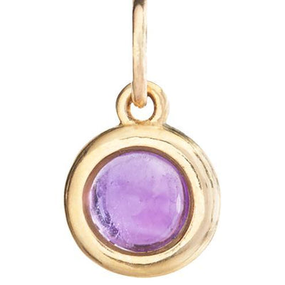 Birth Jewel Cabochon Charm With Amethyst Jewelry Helen Ficalora 14k Yellow Gold