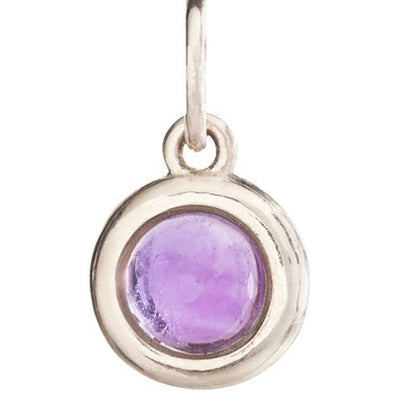 Birth Jewel Cabochon Charm With Amethyst Jewelry Helen Ficalora 14k White Gold