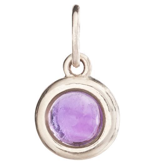 Birth Jewel Cabochon Charm With Amethyst Jewelry Helen Ficalora 14k White Gold