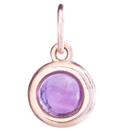 Birth Jewel Cabochon Charm With Amethyst Jewelry Helen Ficalora 14k Pink Gold