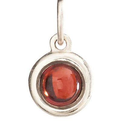 Birth Jewel Cabochon Charm With Garnet Jewelry Helen Ficalora 14k White Gold