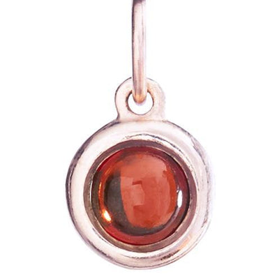 Birth Jewel Cabochon Charm With Garnet Jewelry Helen Ficalora 14k Pink Gold