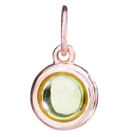 Birth Jewel Cabochon Charm With Peridot Jewelry Helen Ficalora 14k Pink Gold