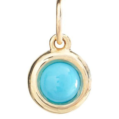 Helen Ficalora Cabochon Gold Turquoise Stone Pendant