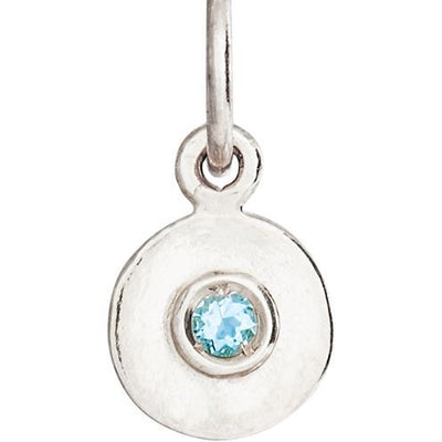 Helen Ficalora 14k White Gold Small Aquamarine Birthstone Charm for Necklaces & Bracelets