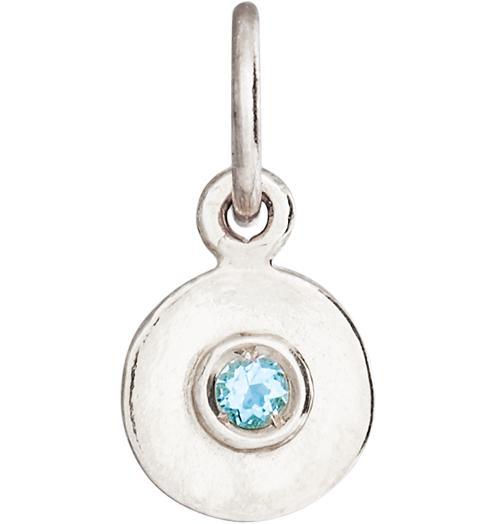 Helen Ficalora 14k White Gold Small Aquamarine Birthstone Charm for Necklaces & Bracelets