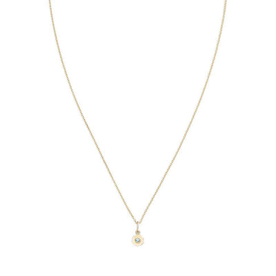 Helen Ficalora Blue Zircon Pendant for Necklaces & Bracelets in 14K Gold
