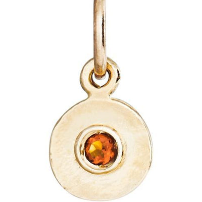 Helen Ficalora 14k Gold November Birthstone Citrine Mini Disk Charm
