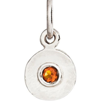 Birth Jewel Mini Disk Charm With Citrine Jewelry Helen Ficalora 14k White Gold For Necklaces And Bracelets