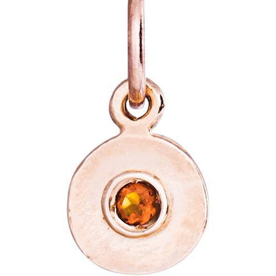 Birth Jewel Mini Disk Charm With Citrine Jewelry Helen Ficalora 14k Pink Gold For Necklaces And Bracelets