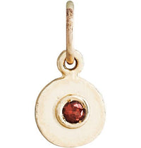 Garnet Disk Charm | Garnet Pendant | Garnet Necklace – Helen Ficalora