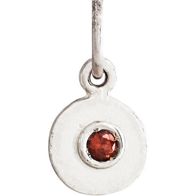 Birth Jewel Mini Disk Charm With Ruby Jewelry Helen Ficalora 14k White Gold For Necklaces And Bracelets