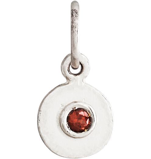 Birth Jewel Mini Disk Charm With Ruby Jewelry Helen Ficalora 14k White Gold For Necklaces And Bracelets