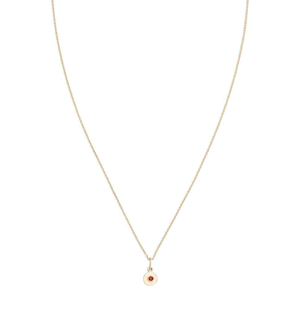 Birth Jewel Mini Disk Charm With Ruby Jewelry Helen Ficalora For Necklaces And Bracelets