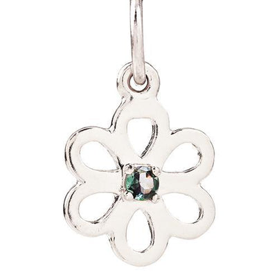Birth Jewel Flower Charm With Alexandrite Jewelry Helen Ficalora 14k White Gold