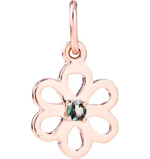Birth Jewel Flower Charm With Alexandrite Jewelry Helen Ficalora 14k Pink Gold