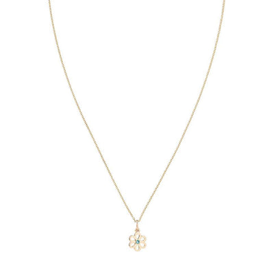 Birth Jewel Flower Charm With Blue Zircon Jewelry Helen Ficalora 