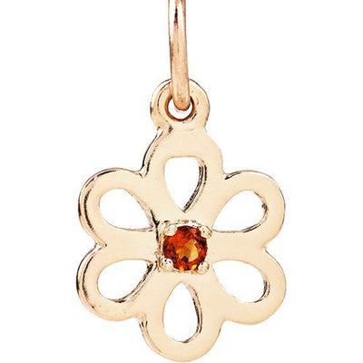 Birth Jewel Flower Charm With Citrine Jewelry Helen Ficalora 14k Yellow Gold