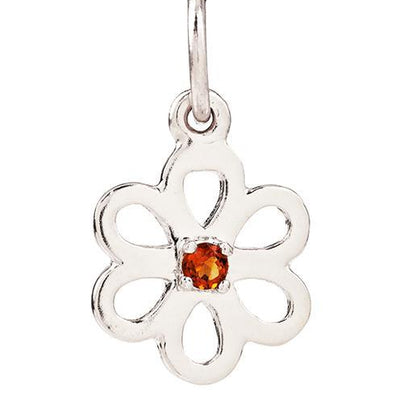Birth Jewel Flower Charm With Citrine Jewelry Helen Ficalora 14k White Gold