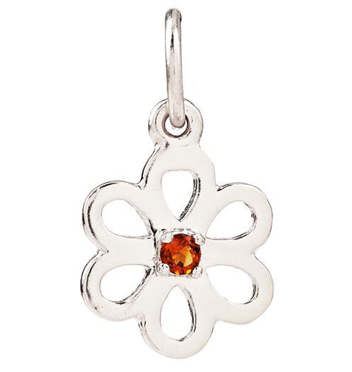 Birth Jewel Flower Charm With Citrine Jewelry Helen Ficalora 14k White Gold