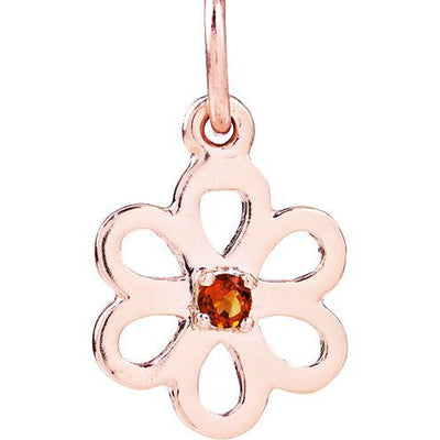 Birth Jewel Flower Charm With Citrine Jewelry Helen Ficalora 14k Pink Gold
