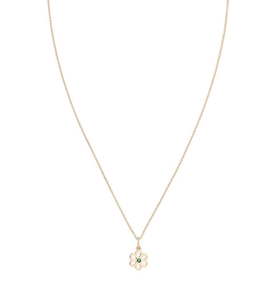 Birth Jewel Flower Charm With Emerald Jewelry Helen Ficalora For Necklaces And Bracelets
