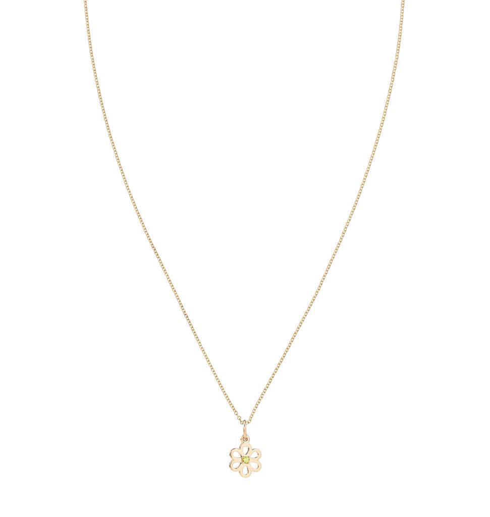 Birth Jewel Flower Charm With Peridot Jewelry Helen Ficalora 