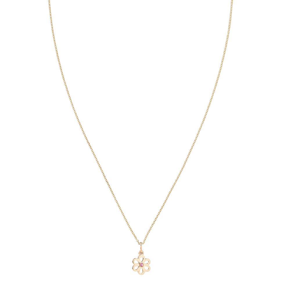 Birth Jewel Flower Charm With Pink Tourmaline Jewelry Helen Ficalora 