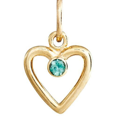 Birth Jewel Heart Charm With Alexandrite Jewelry Helen Ficalora 14k Yellow Gold