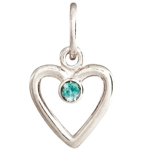 Birth Jewel Heart Charm With Alexandrite Jewelry Helen Ficalora 14k White Gold