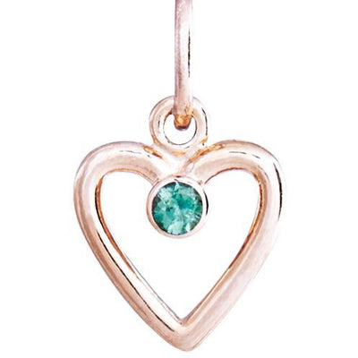 Birth Jewel Heart Charm With Alexandrite Jewelry Helen Ficalora 14k Pink Gold