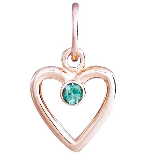 Birth Jewel Heart Charm With Alexandrite Jewelry Helen Ficalora 14k Pink Gold